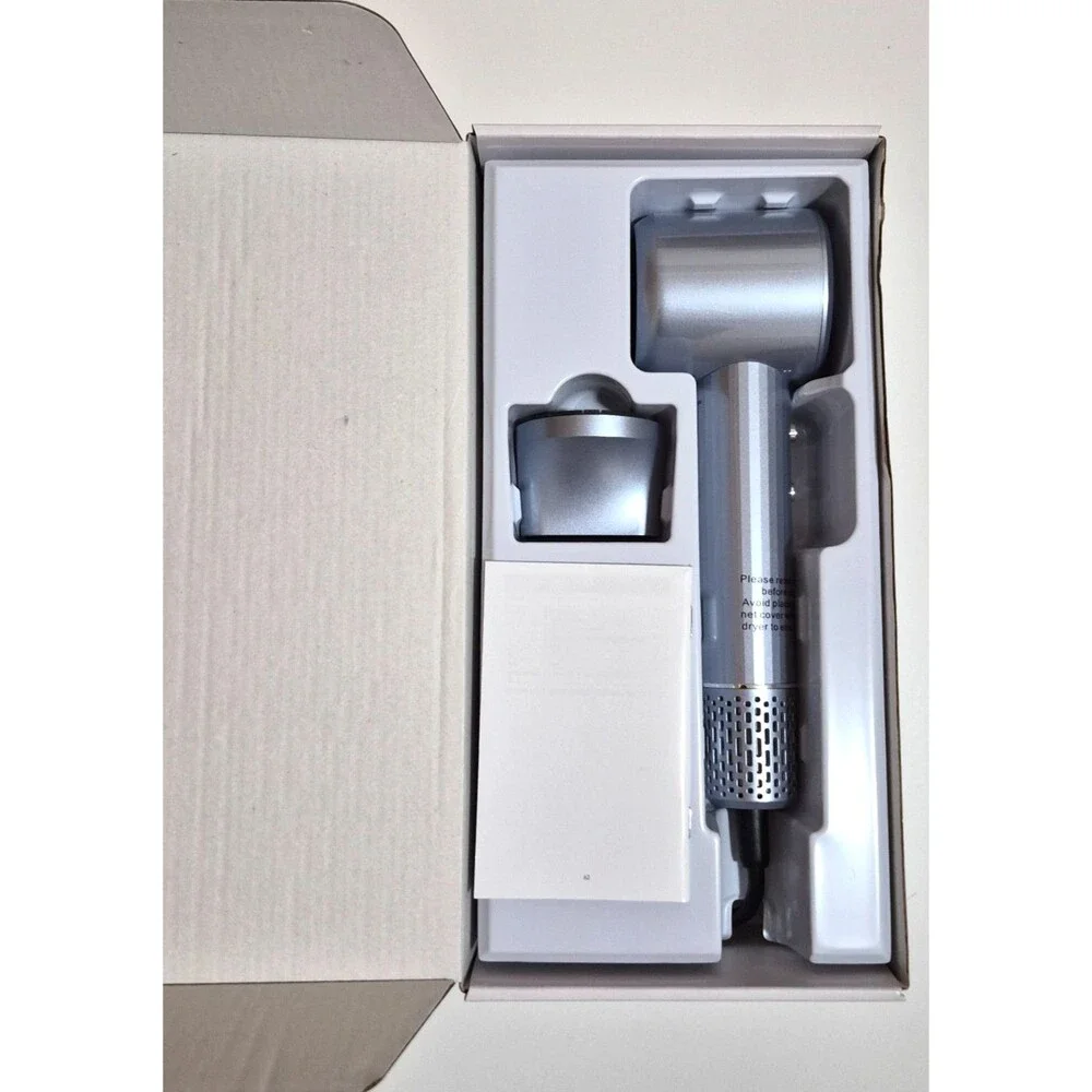 110.000 RPM High Speed Hair Dryer Silver Reduces Drying Time BRAND NEW